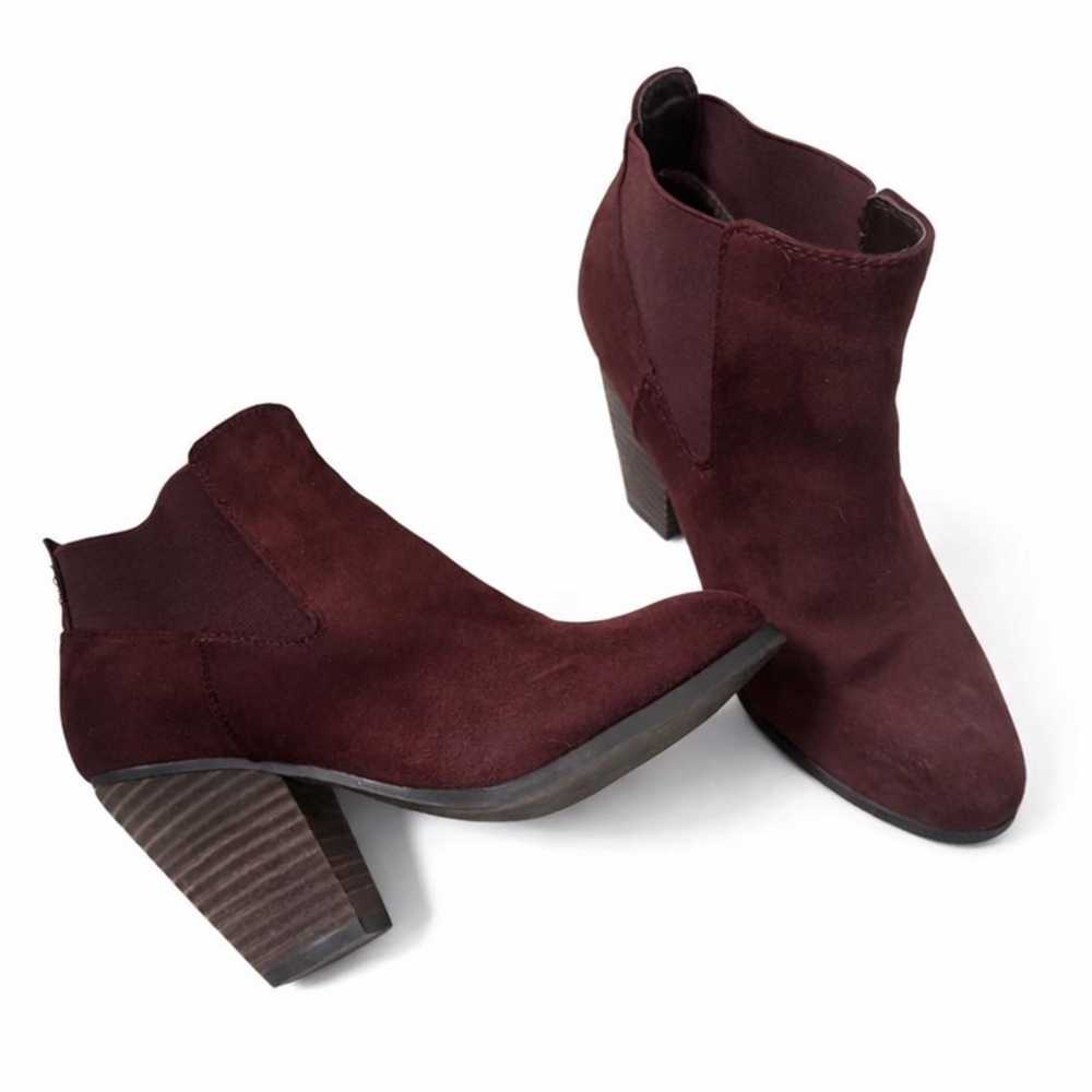 Call It Spring Maroon Ankle Booties